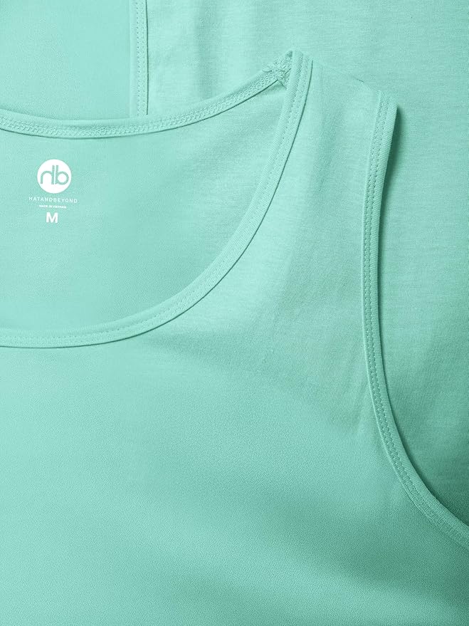 Hat and Beyond Mens Tank Top Soft Performance Boxing Gym Shirts Plain Muscle Tee