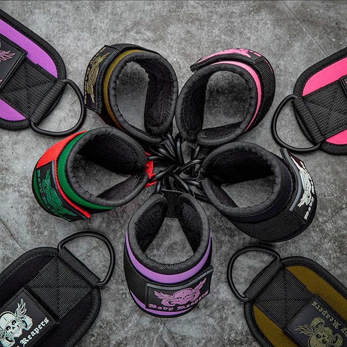 Body Reapers Gym Ankle Strap for Cable Machine with Adjustable Velcro, Durable Double D-Rings & Cushioned Design for Glute, Leg & Lower Body Exercises, Comfortable Workout Straps & Ankle Cuff