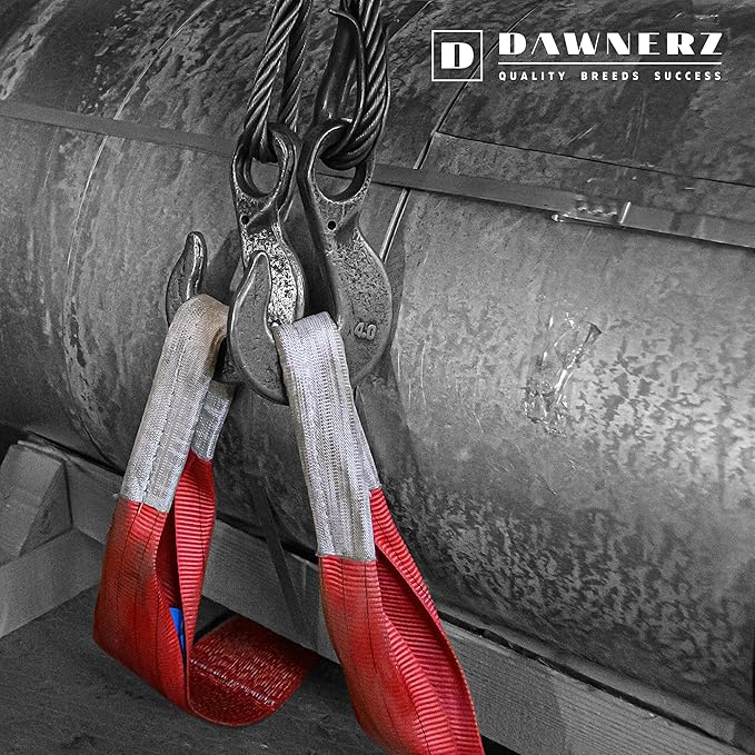 Heavy Duty Equipment Lifting Strap 11000 lbs Vertical WLL 16 ft - Polyester Lifting Sling for Hoist, Crane, Boat (5.9" x 16')