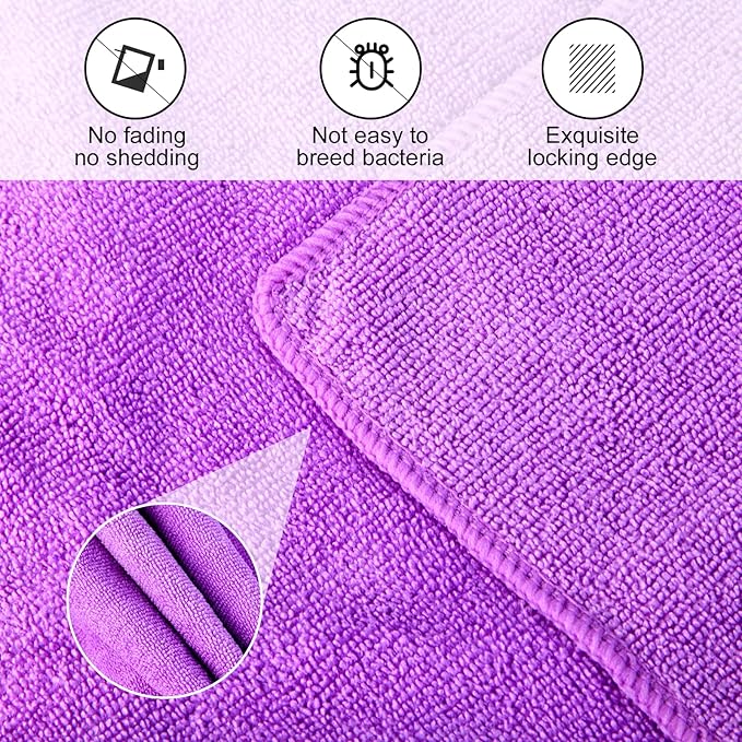 Microfiber Gym Towel Set for Exercise Fitness, Sports, Swimming, Workout Sweat Towels, Soft and Fast-Drying Yoga Towels for Home Gym (Blue, 3 Pack)