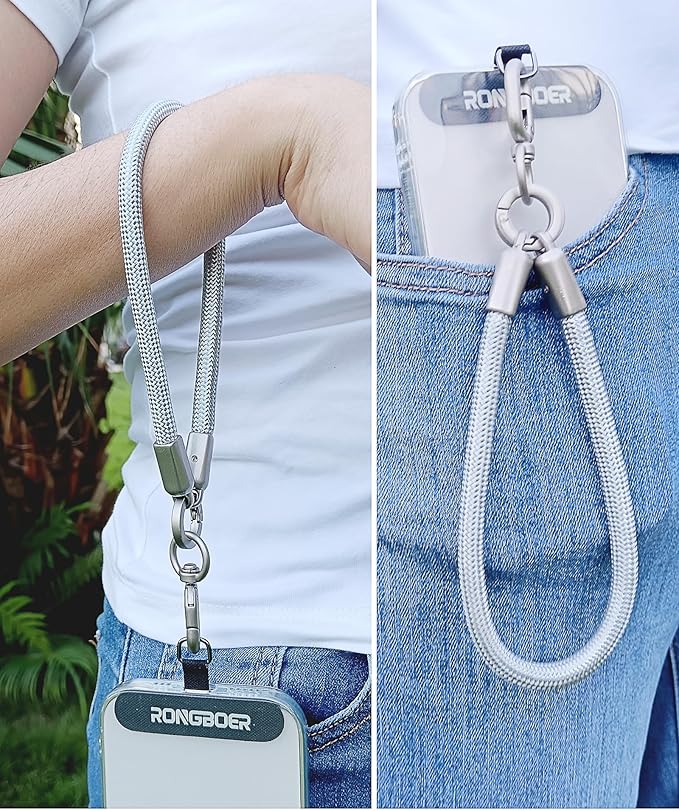 Premium Phone Lanyard for iPhone&Android-Stylish Unisex Wrist Strap with Alloy Metal Hook&Reinforced Polyester-R14