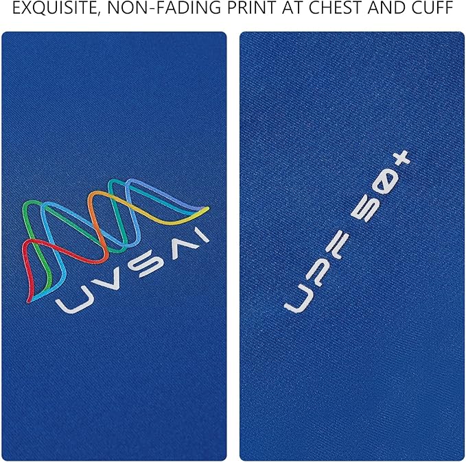 Men’s UPF 50+ Long Sleeve Performance T-Shirts Permanent UV Protective Quick Dry for Everyday Hiking Fishing Beach