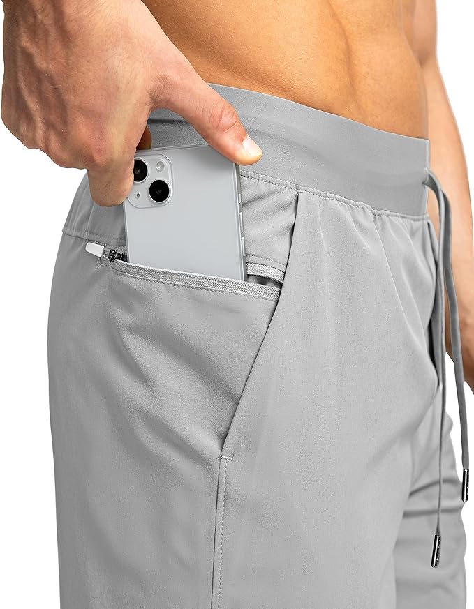Men's Running Shorts with Zipper Pockets 9 Inch/ 7 Inch / 5 Inch Lightweight Quick Dry Gym Workout Athletic Shorts for Men