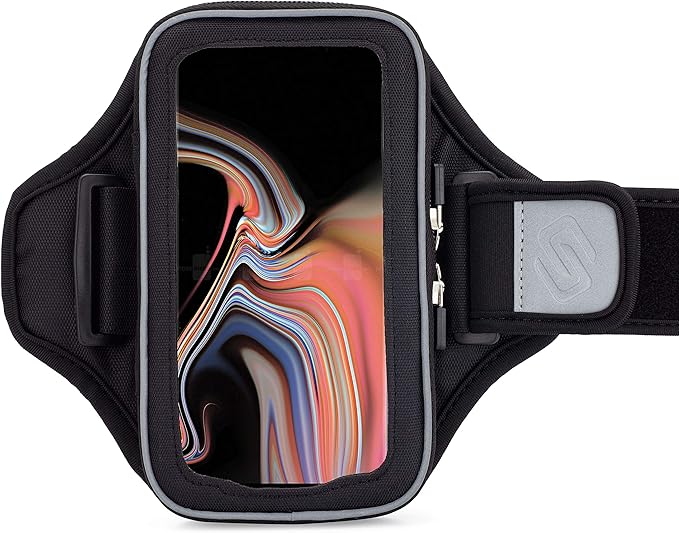 Sporteer Velocity V8 Running Armband - Compatible with iPhone 17/16/15 Pro Max, 16/15 Plus, 17/16/15 Pro, iPhone 17/16/15, Galaxy S25+, S24+, S23+, Pixel, & Many More Mobile Phones - FITS Cases