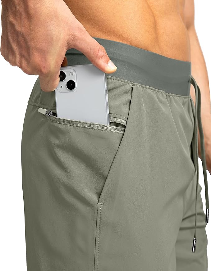 Men's Running Shorts with Zipper Pockets 9 Inch/ 7 Inch / 5 Inch Lightweight Quick Dry Gym Workout Athletic Shorts for Men