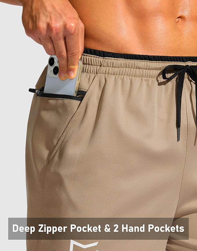 G Gradual Men's Running Athletic Shorts with Zipper Pocket 5"/ 7" Lightweight Quick Dry Gym Workout Shorts for Tennis Active