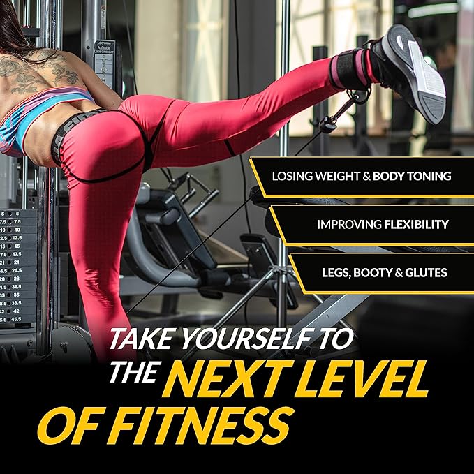 Body Reapers Gym Ankle Strap for Cable Machine with Adjustable Velcro, Durable Double D-Rings & Cushioned Design for Glute, Leg & Lower Body Exercises, Comfortable Workout Straps & Ankle Cuff