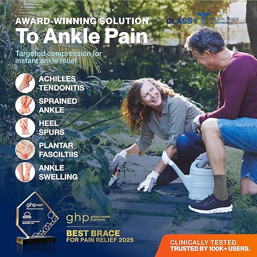 Modvel Foot & Ankle Brace Socks for Sprained Ankle Compression Sleeve - Plantar Fasciitis Relief Brace, Foot Support for pain Women & Men - Tendonitis & Arthritis Feet Sleeve, Stabilizing Ankles Wrap