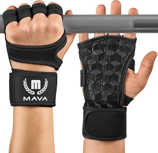 Mava Sports Weight Lifting Gloves with Wrist Support, Work Out Gloves, Gym Gloves - Great for Cross Training, Pull Ups, Calisthenics and Gym, Workout Gloves for Men & Women