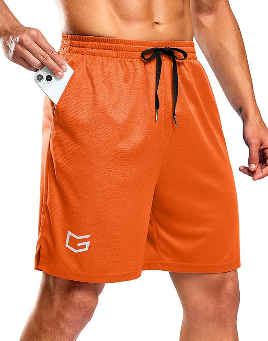 G Gradual Men's Athletic Workout Shorts with Pockets 5"/7"/9" Lightweight Quick Dry Gym Basketball Running Shorts for Men