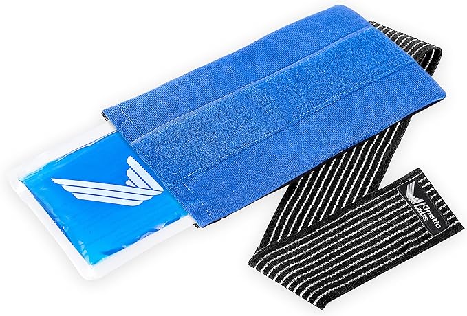 Reusable Ice Pack for Injuries with Wrap by Kinetic Labs - Hot and Cold Pack for Injuries with Strap - Ice Wrap for Hip Back Shoulder Neck Head Knee Surgery (Large)