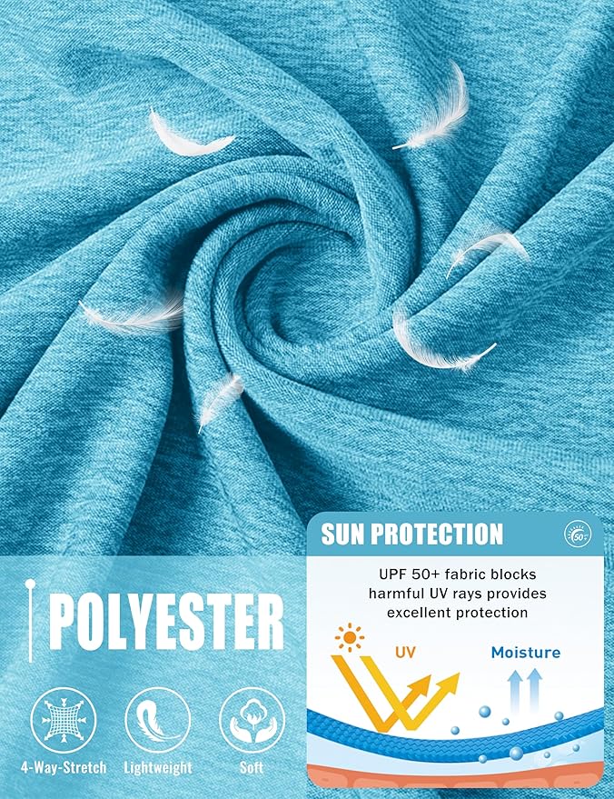 MAGCOMSEN Men's Long Sleeve Shirts UPF 50+ UV Sun Protection Athletic Shirts for Hiking Running Workout Rash Guard