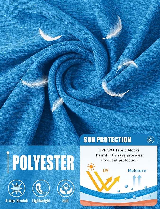 MAGCOMSEN Men's Long Sleeve Shirts UPF 50+ UV Sun Protection Athletic Shirts for Hiking Running Workout Rash Guard