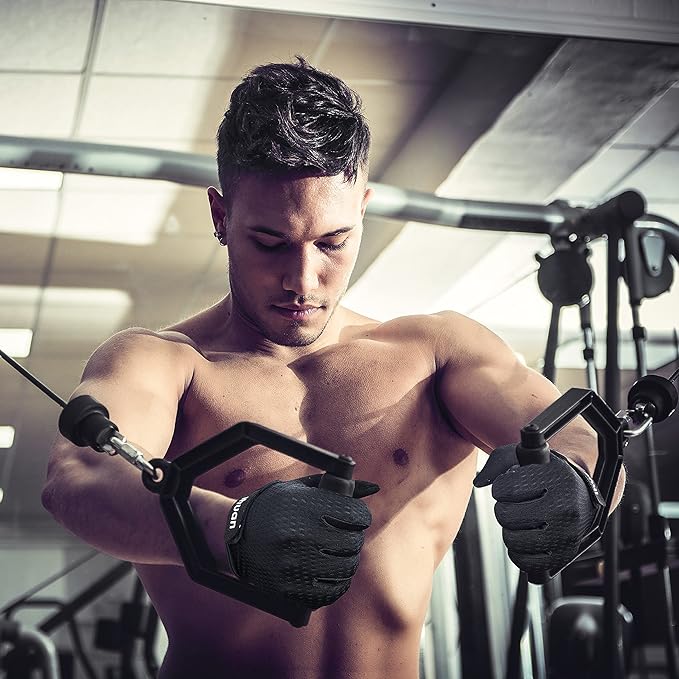 ihuan Workout Gloves for Men Full-Finger: Weight Lifting for Men, Gym Full Hand Gloves for Weightlifting, Deadlift