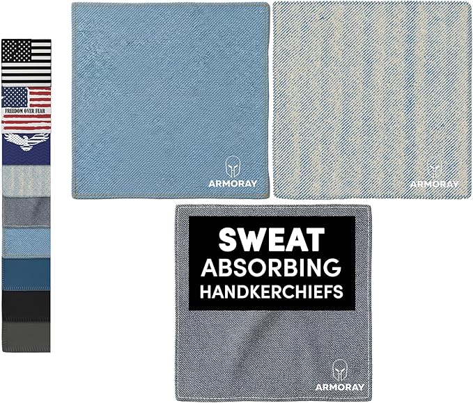 ARMORAY Sweat Absorbing Towel Handkerchief – Quick-Dry Microfiber Gym Towels for Face, Hands & Body – Workout Towel for Men, Sport Rag, Perfect for Tennis, Pickleball & Sauna Use by Women