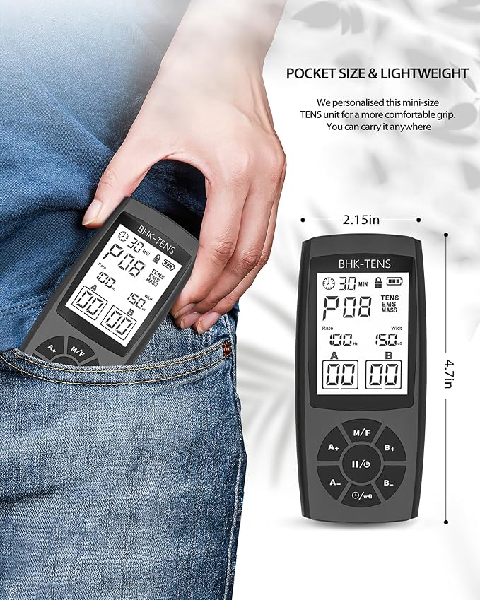 TENS Unit Muscle Stimulator for Pain Relief Therapy, 22 Modes EMS TENS Machine, Electronic Muscle Relaxer for Shoulder Pain Relief, Back Pain, Shoulder Neck Pain Relief