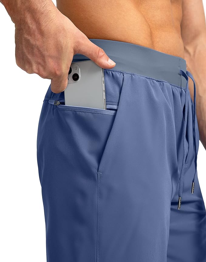 Men's Running Shorts with Zipper Pockets 9 Inch/ 7 Inch / 5 Inch Lightweight Quick Dry Gym Workout Athletic Shorts for Men