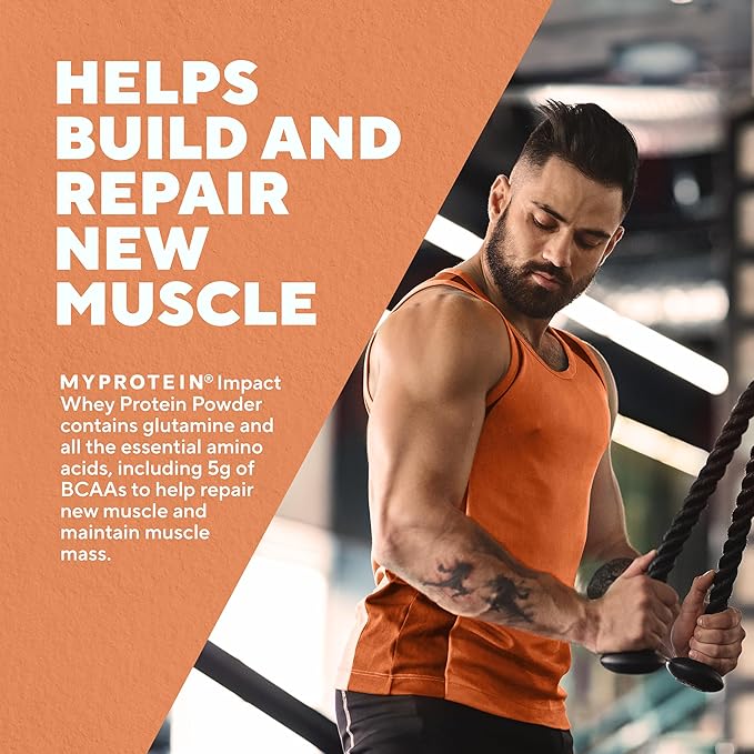 Myprotein Impact Whey Protein Powder, 2.2 Lbs (31 Servings) Salted Caramel, 22g Protein & 5g BCAA Per Serving, Protein Shake for Superior Performance, Muscle Strength & Recovery, Gluten Free