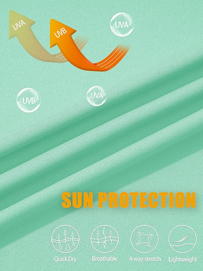 MAGCOMSEN Men's Hooded UPF 50+ Sun Protection T Shirts Long Sleeve Athletic Fishing Shirts Rash Guards