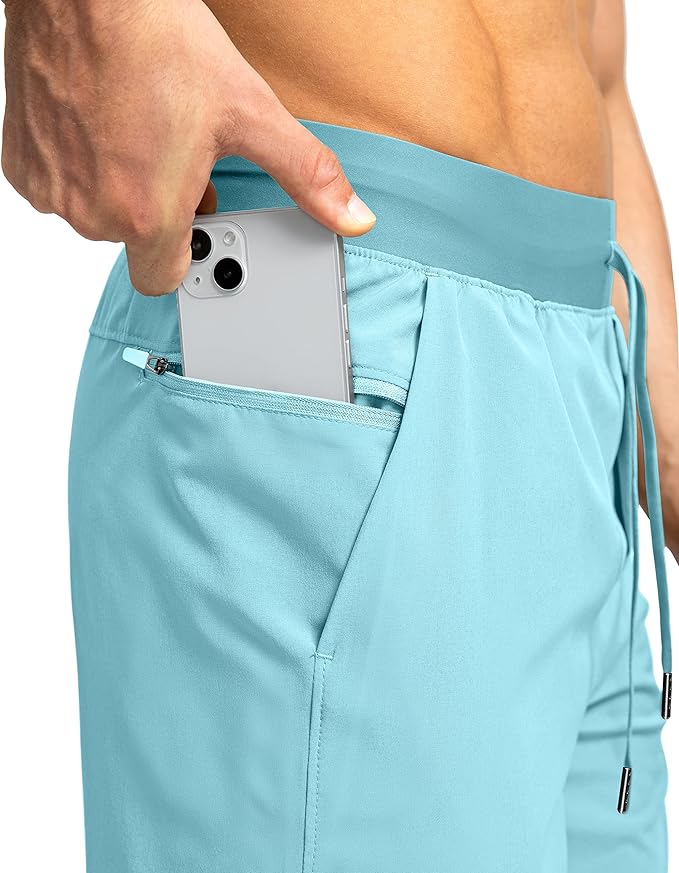 Men's Running Shorts with Zipper Pockets 9 Inch/ 7 Inch / 5 Inch Lightweight Quick Dry Gym Workout Athletic Shorts for Men