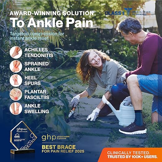 Modvel Foot & Ankle Brace Socks for Sprained Ankle Compression Sleeve - Plantar Fasciitis Relief Brace, Foot Support for pain Women & Men - Tendonitis & Arthritis Feet Sleeve, Stabilizing Ankles Wrap