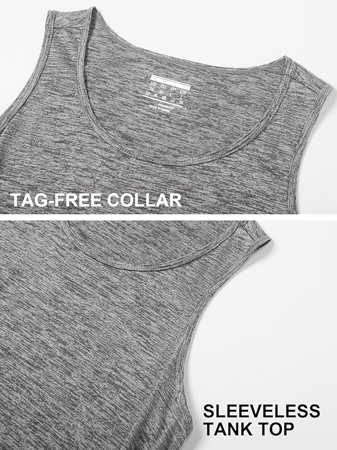 MAGCOMSEN Mens Workout Tank Tops Undershirt Cotton Muscle Athletic Sleeveless Shirts for Gym