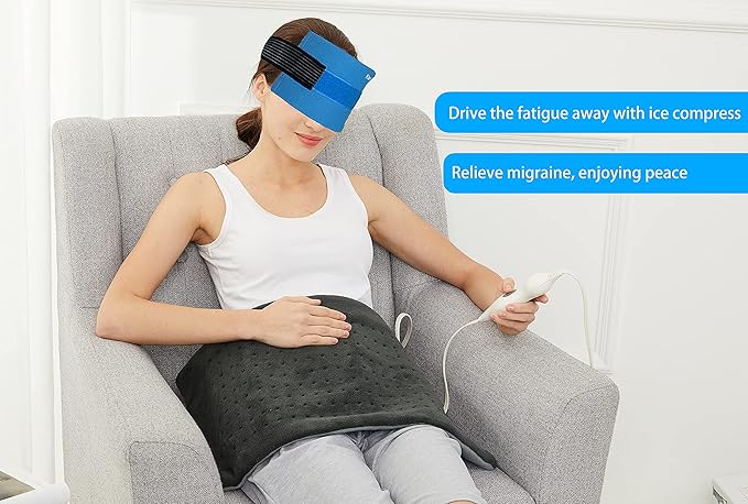 Koo-Care Flexible Gel Ice Pack & Wrap with Elastic Strap for Hot Cold Therapy - Great for Sprains, Muscle Pain, Bruises, Injuries, Etc. (Neck, Arm, Elbow, Waist, Knee, Ankle)(Medium)