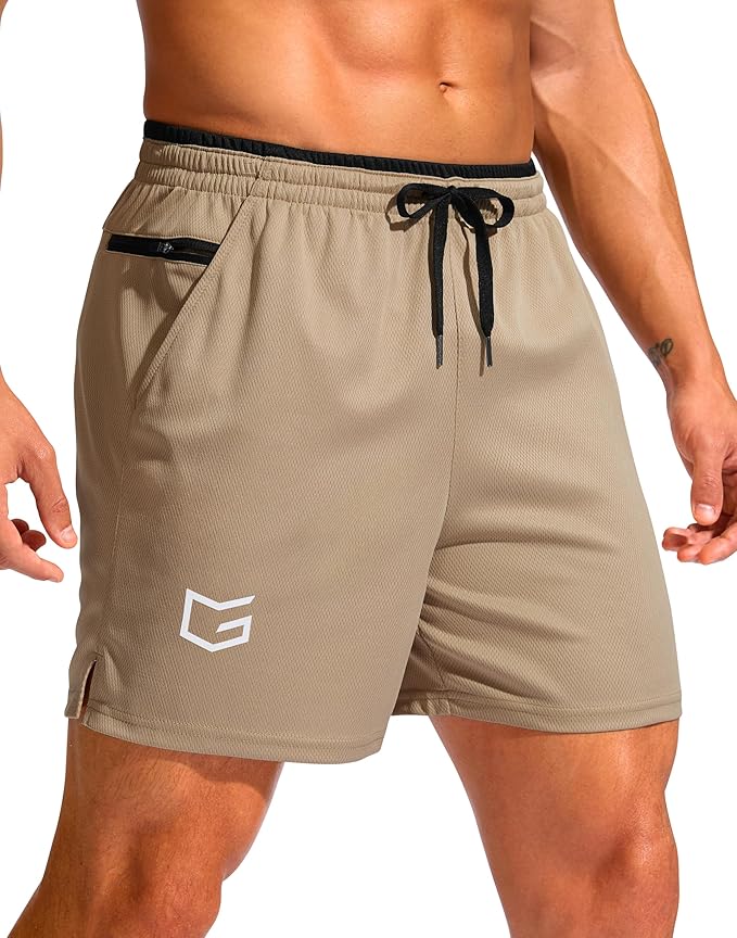 G Gradual Men's Running Athletic Shorts with Zipper Pocket 5"/ 7" Lightweight Quick Dry Gym Workout Shorts for Tennis Active