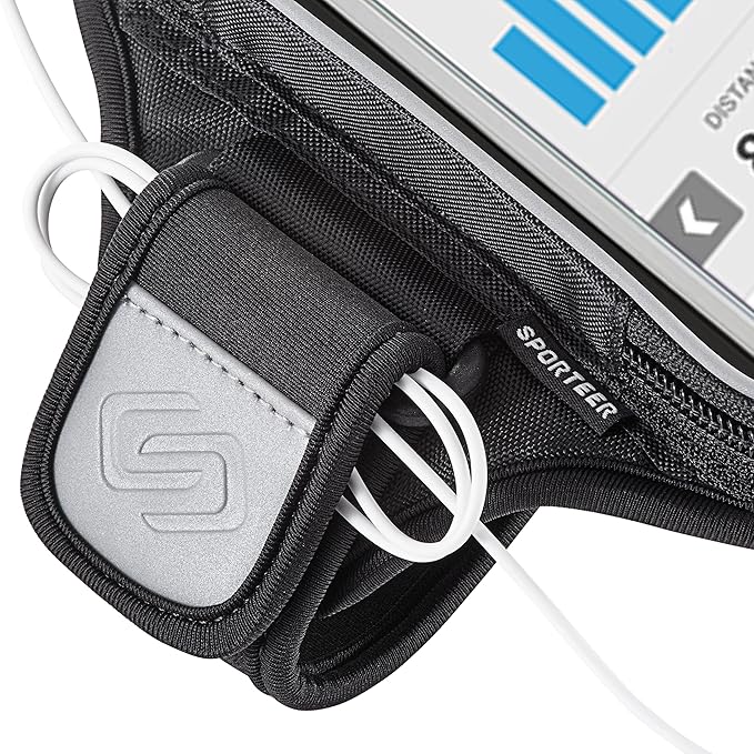 Sporteer Entropy E8 Running Armband - Compatible with iPhone 17/16/15 Pro Max, 16/15 Plus, 17/16/15 Pro, iPhone 17/16/15, Galaxy S25+, S24+, S23+, Pixel, & Many More Mobile Phones - FITS Cases